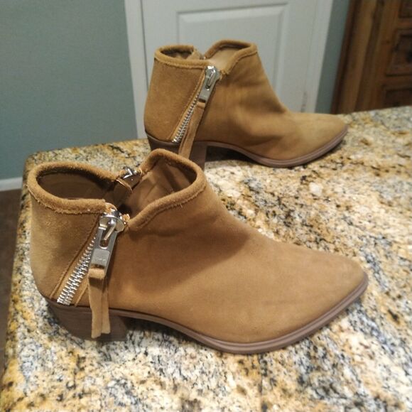 Steven By Steve Madden Doris Pointed-Toe Booties Leather Brown Women's 9.5 M - Picture 13 of 15